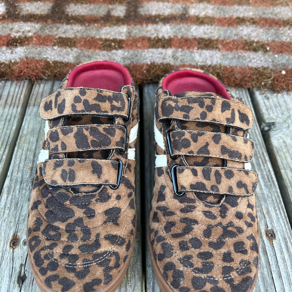 Steve Madden Leopard Print Sneakers with Velcro Straps